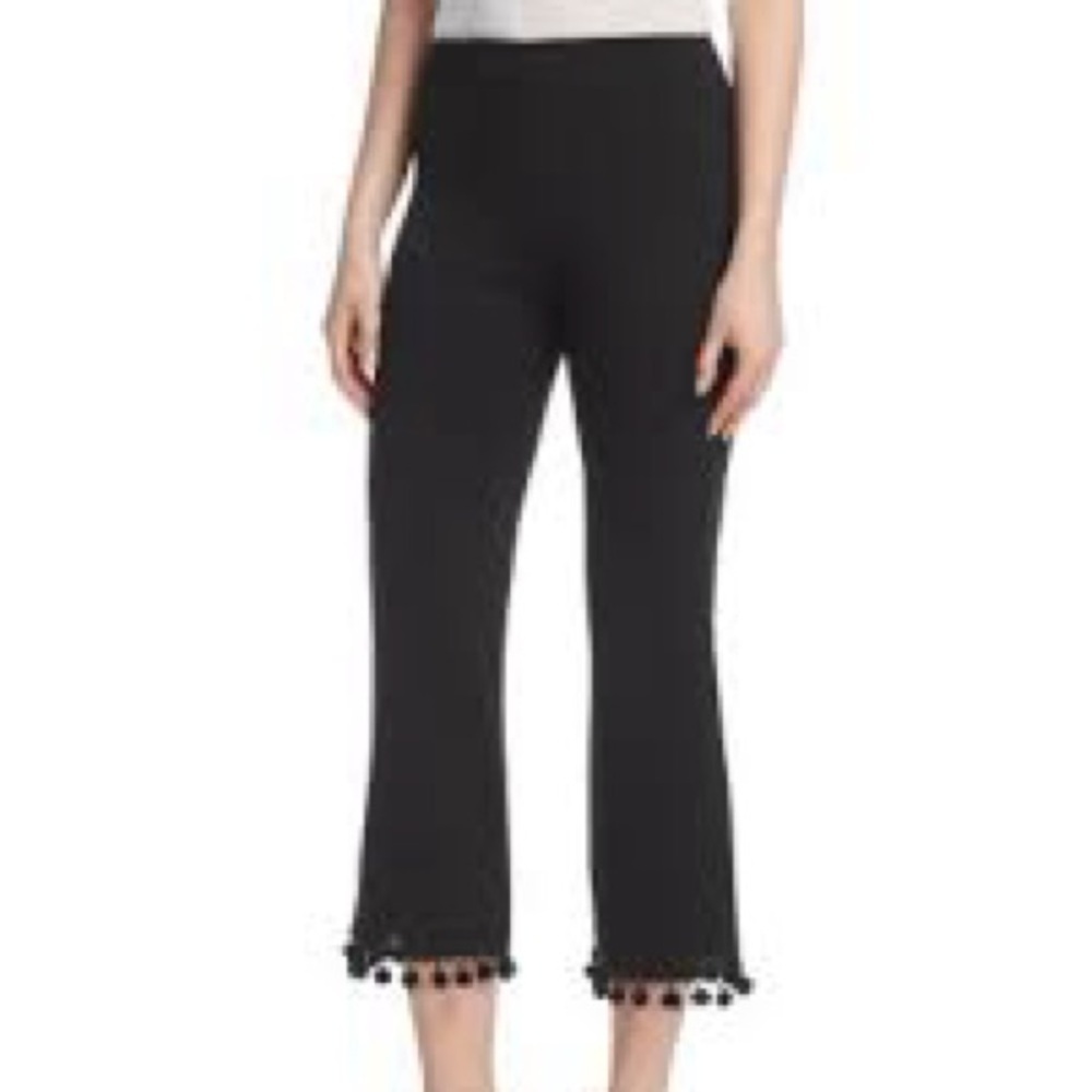 Philosophy Black Pants with Tassel Hem